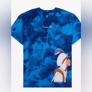 Disneys Aladdin short sleeve t-shirt S prince Ali blue tie dye tee sold out top